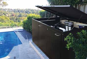 security for equipment and pool chemicals Improves the aesthetic look of your yard