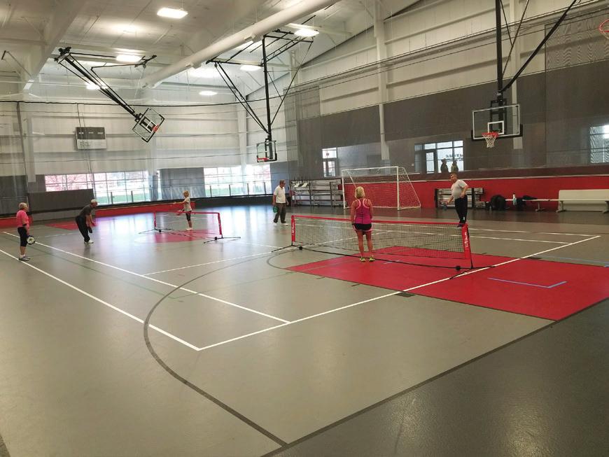 sports are great because you can come when you can. Pay $4/city resident or $5/non city for 2 hours of court play. For dates and times call ahead. (517)278-8566.