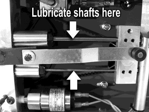 ! To lubricate both air pistons ONLY USE WHITE LITHIUM GREASE. Disassembly of the pistons is not required. Simply put a dab of grease on the exposed piston shaft near the end of the cylinder.