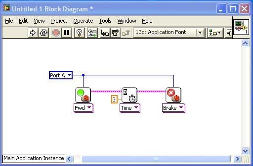LabVIEW programs are called virtual instruments (VI) and every program consists of a front panel and a block diagram as shown below.