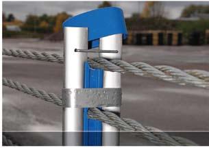 Flexfence Wire Rope Safety Barrier Figure 10: Attachment of Rope Hook 6.9 Installation of Tension Bays Tension bays are located at 300m centres and not more than 150m from either anchor point.