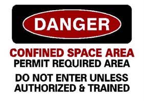 #3 Danger Confined Space No