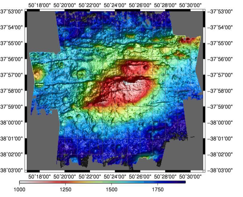 Figure 2 The small volcanic ridge to the side of the main MOW seafloor feature Figure 3 Low resolution mapping