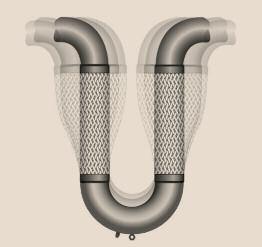 When installed in a pipe run the MetraLoop s legs simply bend laterally to compensate for the pipe s expansion or contraction.