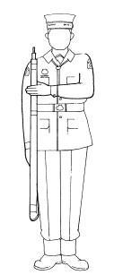 3.1 SALUTING AT SLOPE ARMS SECTION 3 SALUTING WITH ARMS 3.1.1 On the command, TO THE FRONT SALUTE BY NUMBER, SQUAD ONE, squad members shall bring the right arm across the body and striking the small