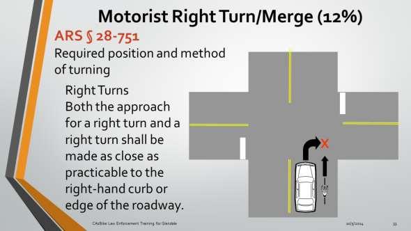 A right hook collision can occur when a motorist attempts to turn right from a position to the left of a bicyclist.