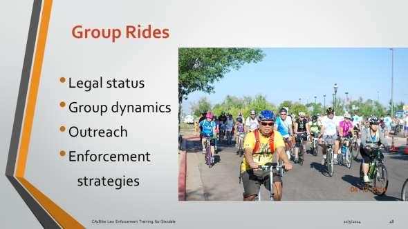 Group rides are popular among cyclists for recreation. Many cyclists also feel safer in groups due to greater visibility than riding alone.