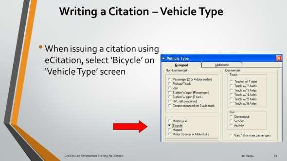 If you do elect to issue a bicyclist a citation, it s important to fill out the citation form properly