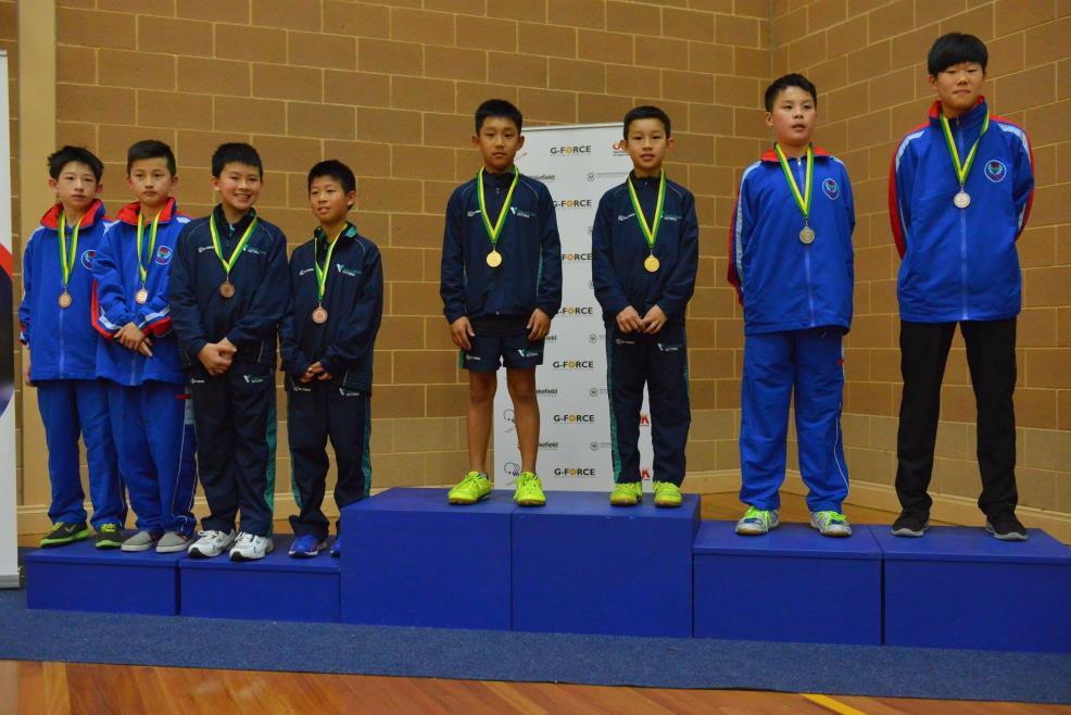 U/13 Boys Doubles Gold Finn Luu / Skyy