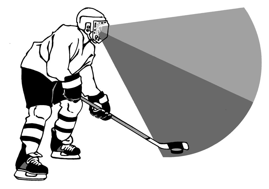 5 Split Vision Split or peripheral vision refers to the ability to see the puck on the stick without looking directly at it. The player s eyes are up reading the play and what options are available.