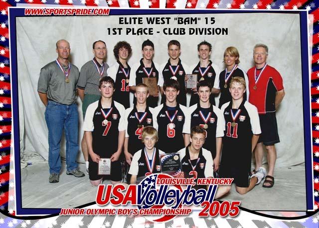 Page 4 of 5 Salado (Ku ihahi) Not Pictured: John Skarupa (Rens 15 Red), Jonathan Tampary (RTVBC) Boy s 15 National Tournament Gold Division Champion Elite West Volleyball