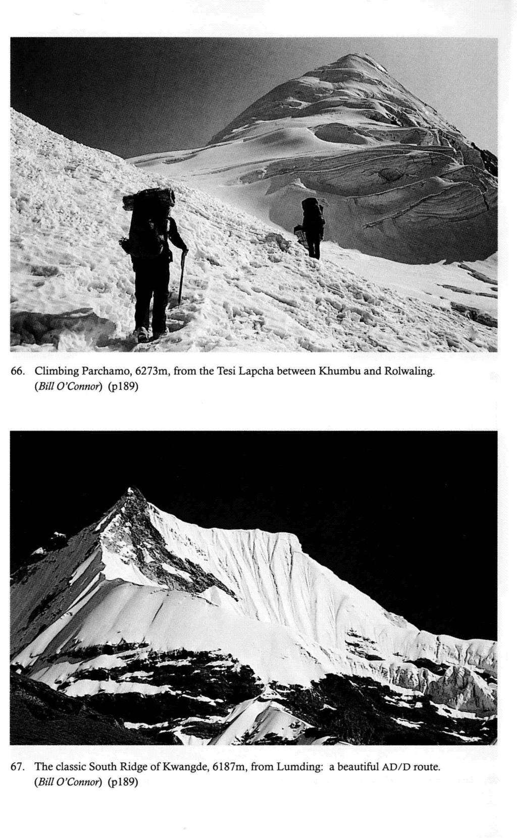 66. Climbing Parchamo, 6273m, from the Tesi Lapcha between Khumbu and Rolwaling.