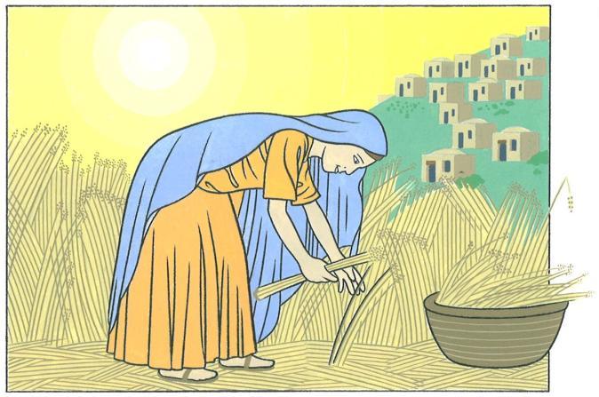 Naomi stopped trying to send Ruth back and the two walked on together. Many miles later they came to Bethlehem and people gathered around them. It s Naomi!