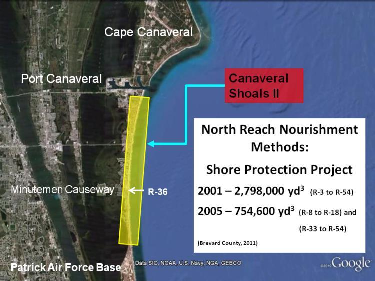 (Brevard County NRMO, 2013) (Google Earth, 2012) Figure 5. Brevard County Shore Protection Project.