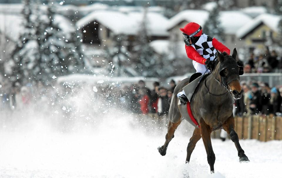 St Moritz, set in the beautiful Swiss Alps, has long been a playground of the rich and famous and this is most certainly reflected in the spectators attending.