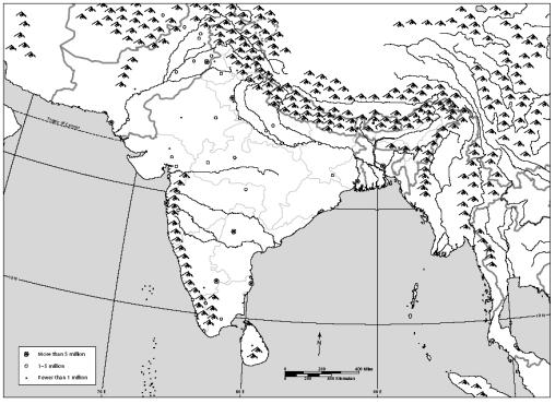 Bay of Bengal 9 10 Arabian Sea Bodies of Water Brahmaputra R.