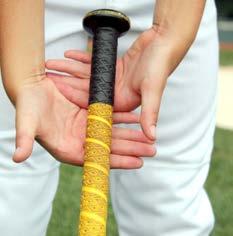 BREAK (3 MINUTES) HITTING 3.1 HITTING REVIEW One: Grip Each player will take a bat. Place both hands out flat and lay the bat at the base of the fingers. Lightly wrap your fingers around the bat.