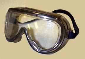 Goggles Protect eyes, eye sockets, and the facial area immediately surrounding the eyes from