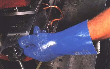 Nitrile provides protection against a wide variety of solvents, harsh chemicals,