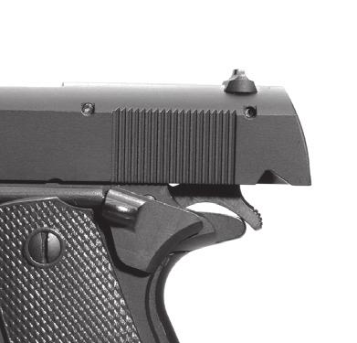 2 Insert a loaded magazine into the pistol. 3 With the muzzle pointed in a safe direction, release the slide forward by pushing downward on the slide stop with your thumb.