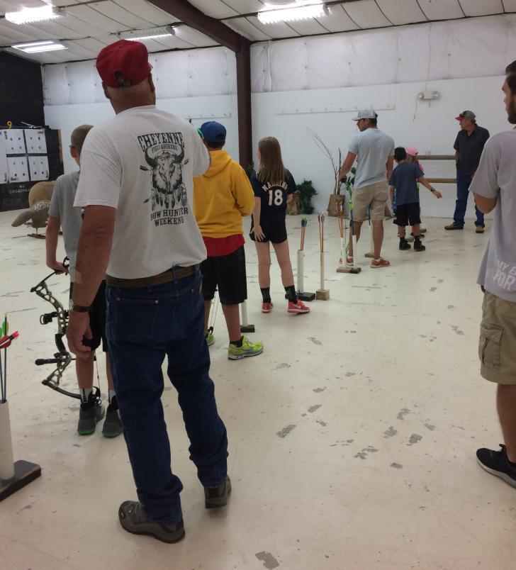 Hays, Myron Reed. Above: OAP participants taking aim at the 3D targets.
