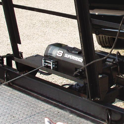 Be sure that your structural support is strong enough to support the rated pulling forces of the winch. Always use supplied or recommended mounting hardware.