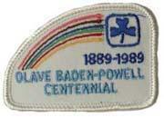 Jubilee Crest see 60 Years of Canadian Guiding (1970) Lady Baden-Powell Centennial (1989) 1. C1020 2. Canadian Guider (September/October 1988) 3. 1989 4.