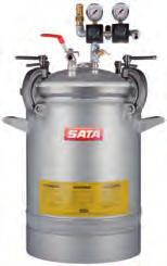 SATA Paint Pressure Tanks 24 l / 48 l SATA FDG 24N / SATA FDG 48N Technical Data Container and lid made of stainless steel Air inlet and outlet: 1/4" male thread Material outlet: 1/2" male thread Max.
