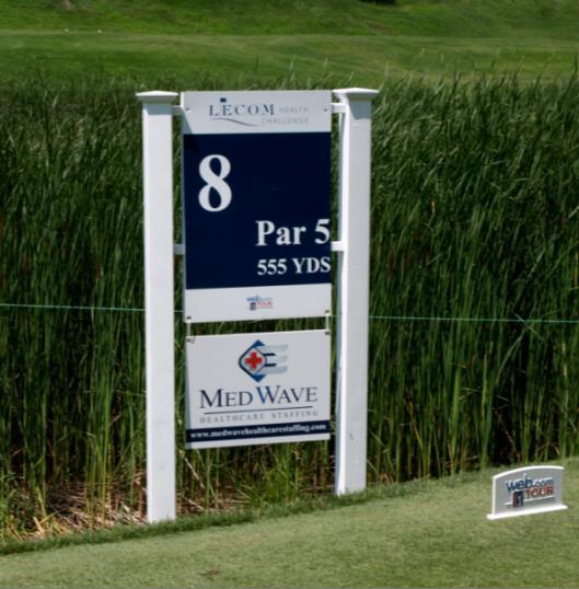 Hole Sponsor Branding on one of the hole signs in tee box of your choice Premium Holes 10,