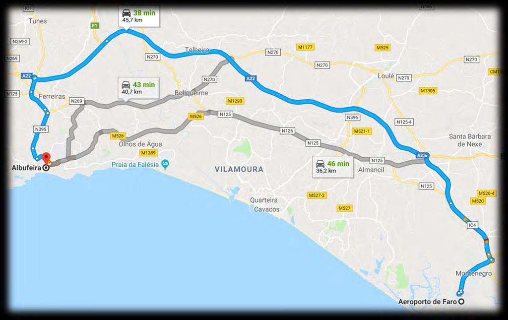 Directions to the Accommodation If you arrive by plane Arrival at Faro s International Airport Continue to N125-10 Follow through IC4, N125-4, A22 and N125 to