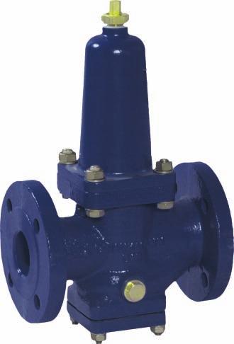 Ductile cast iron Simple pressure reducing valve for general industrial applications, aboard ships and in the installation industry. The single seated balanced disc guarantees a smooth operation.