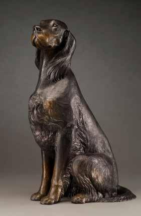 Joy Kroeger Beckner, SAA Resides: Chesterfield, Missouri, USA b. 1944, Missouri, USA Big Heart Gordon Setter Dog Bronze 20 x 8 x 12.5 Big Heart began as a commission.