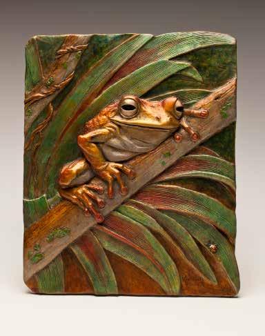Kim Kori, SAA Resides: Sedona, Arizona, USA b. 1950, Pennsylvania, USA Eyes of the Rainforest Tree Frog Bronze 9.5 x 7.75 I ve always wanted to do bas-relief.