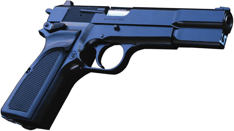 Pistols Browning Mark 3 Calibre Barrel length Muzzle velocity 9mm 1.