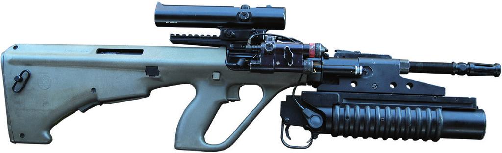Assault rifles F88 Calibre Barrel length Muzzle velocity Effective range Cyclic rate of fire 5.56mm 4.