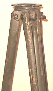 The staff is 55" long and has a steel shoe. ET 32, Slip-Joint Brass Tripod, Keuffel & Esser Co., c. 1925.