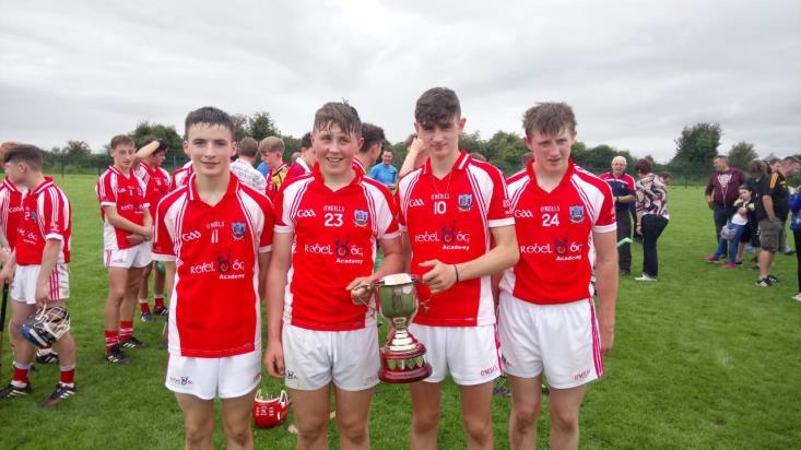 CORK REPERSENTATION Well done to Adam Kenneally, Conor Taheny and Jonathan Kenneally who played for Cork in the U16, U15 and U14 inter-county hurling competitions on Saturday.