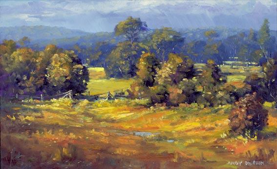 South Paddock Oil on panel. 255 x 355mm. Andy Dolphin 2002 Occasionally I m reminded of why many artists rarely paint outdoors.