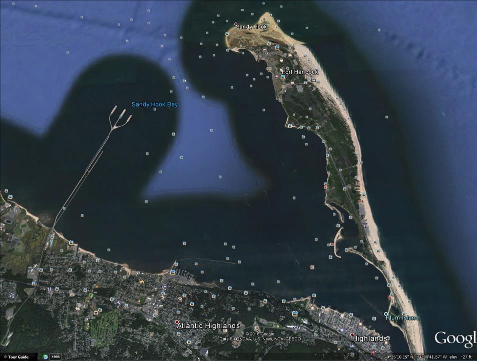 Sandy Hook, By Far the Largest Deposit Alternately an Island or a Spit, Sandy