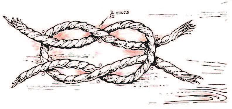 Knot Board Learn to tie the four basic camping knots as illustrated as well as others