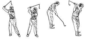BREAKPOINT 4: AT THE TOP At the top of the back swing, your shoulders should be rotated 90 degrees to the target line with
