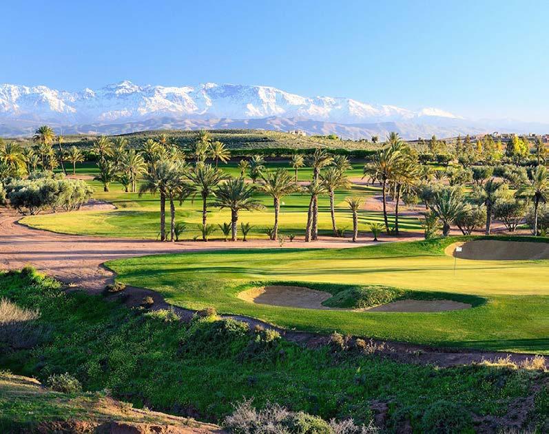 THE GOLF COURSES Assoufid Golf Club Set against the backdrop of the snow-capped Atlas Mountains, Assoufid Golf Club s 18-hole, par-72 golf course winds its way through a unique, naturally undulating