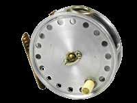 503 A fine and rare Hardy Trade fly reel, the spitfire finish alloy 3½ narrow drummed reel with xylonite handle, nickel silver telephone drum latch, ribbed brass foot, nickel silver line guide,