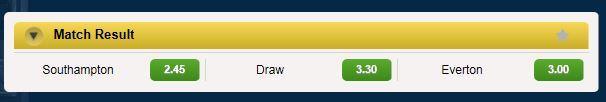 At Betfair, the lay odds are 2.56.