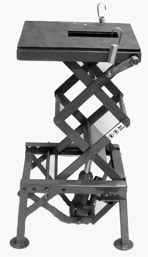 300 Lbs. Motorcycle Scissor Lift 65318 Set up and Operating Instructions Distributed exclusively by Harbor Freight Tools. 3491 Mission Oaks Blvd., Camarillo, CA 93011 Visit our website at: http://www.