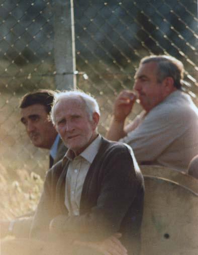 John Marrinan, Philip Morley and John Doc Healy, at a match in Charlestown in the 1980s.