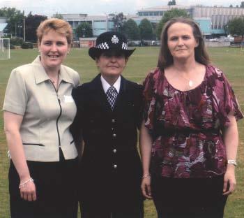 PC Martina English (centre) with her sisters Michelle Walsh (left) and