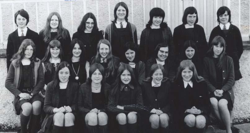 St. Joseph s Convent Secondary School, Intermediate Cert Class, 1972 Back, L-R: Brenda Fitzmaurice, Kitty Lyons, Maura Flatley, Helen Costello, Teresa Wallace, Ann Forde, Margaret McManus.
