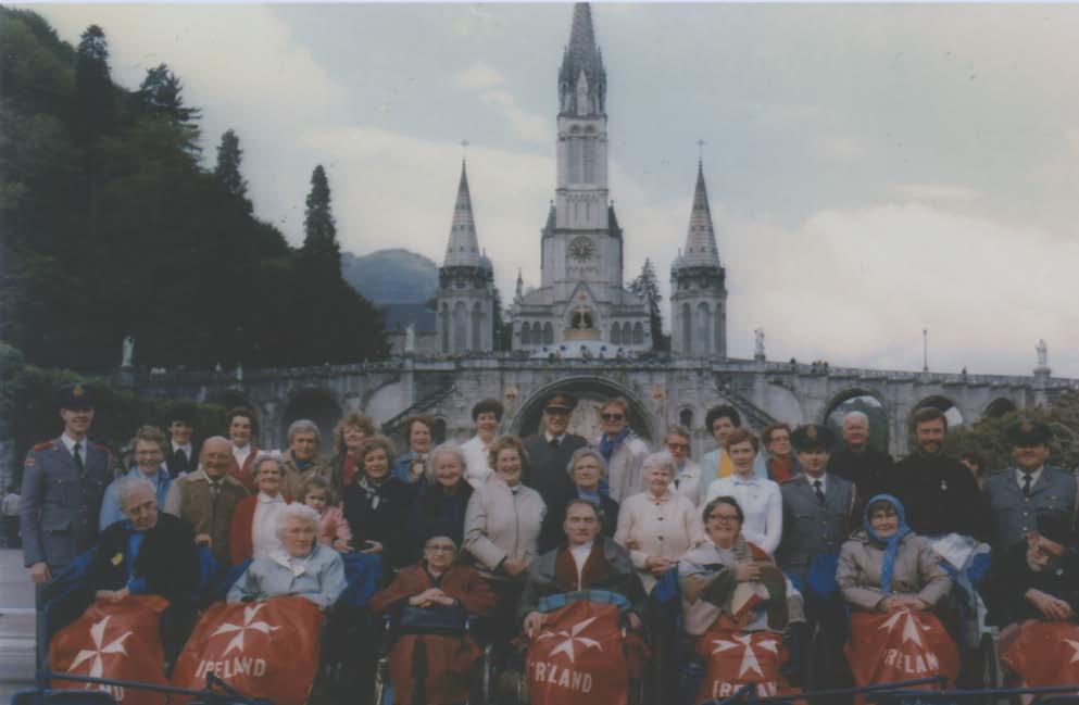 May 1987, The first Order of Malta Pilgrimage to Lourdes via Knock Airport included ambulance corps members from Knock, Castlebar, Tuam and Sligo, together with ten invalids and other pilgrims.