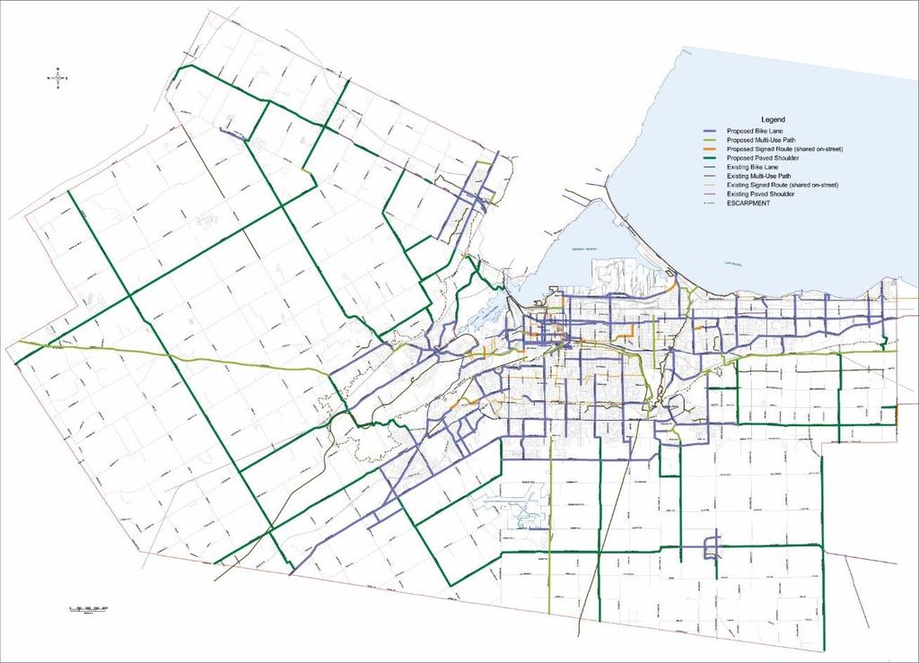 COUNCIL APPROVED CYCLING NETWORK (2009) Continuity of cycle network must be supported Cycle tracks have been successfully